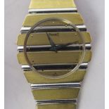 A ladies Piaget 18ct bi-coloured gold bracelet wristwatch, no 761C701, stamped 432768, the quartz
