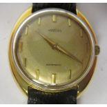 A 1960s Angus gold plated and stainless steel cased wristwatch, the automatic movement faced by a