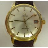 A 1965 Omega Seamaster gold plated/stainless steel cased wristwatch, the automatic movement with