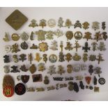 Approx. sixty, mainly Welsh and other related military cap badges and associated insignia, some