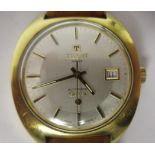 A 1970s Tissot Seamaster gold plated/stainless steel case wristwatch, the movement with sweeping