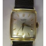 A 1951 Universal Geneve 14ct gold fitted wristwatch, in a star case, Cal 31, the movement with