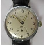 A 1940s Buren military issue, stainless steel cased 'Dirty Dozen' wristwatch, issue marks ATP