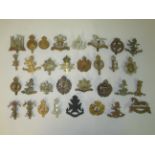 Approx. thirty British military cap badges, some copies: to include Royal Horse Guards, 4th Royal