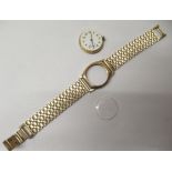 A 9ct gold cased Swiss made wristwatch, the 15 jewel movement faced by an Arabic dial with