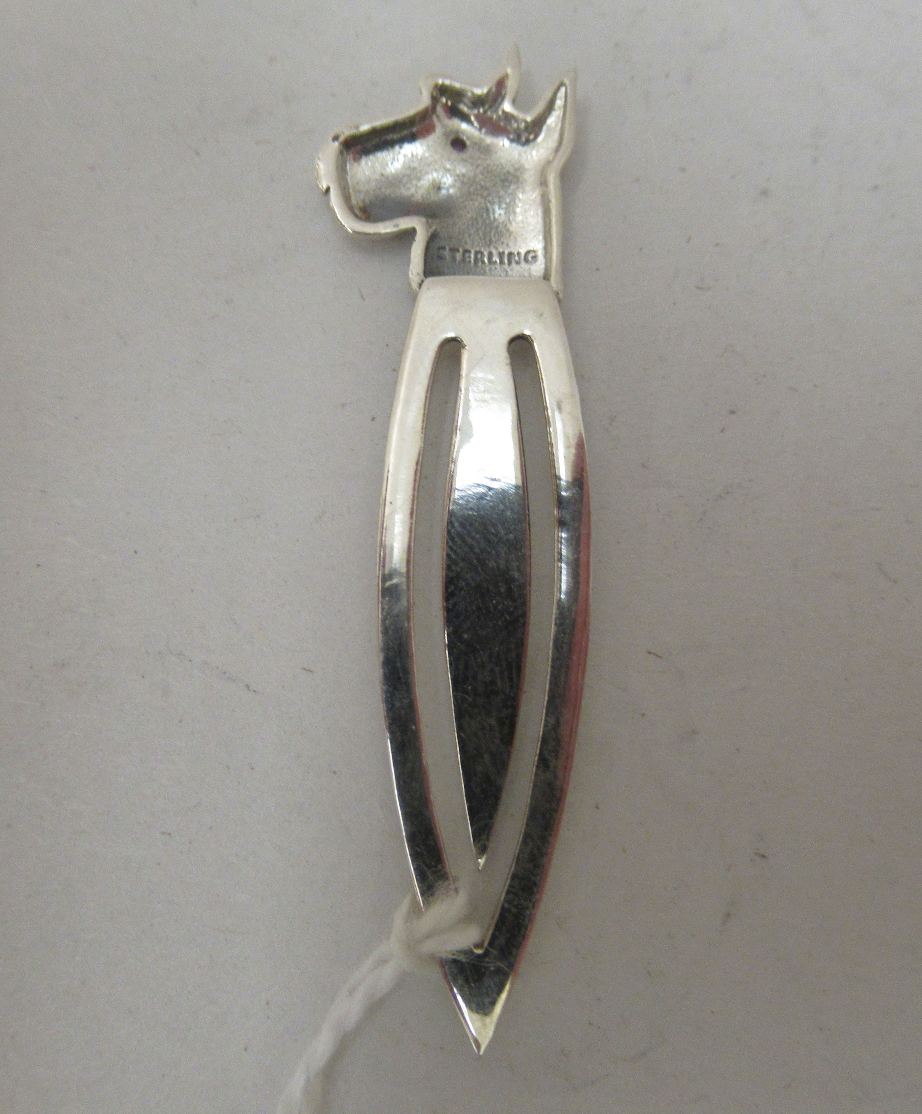 A Sterling silver page marker with a terriers head terminal - Image 2 of 3