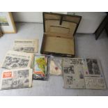 Printed ephemera relating to various Scouting events, in a mid 20thC brown hide suitcase