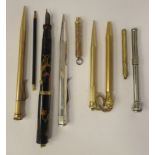 Writing equipment: to include a Mordan Everpoint rolled gold pencil; and a Namiki 2 fountain pen