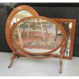 Mirrors: to include a 1930s oak framed example  23" x 18"