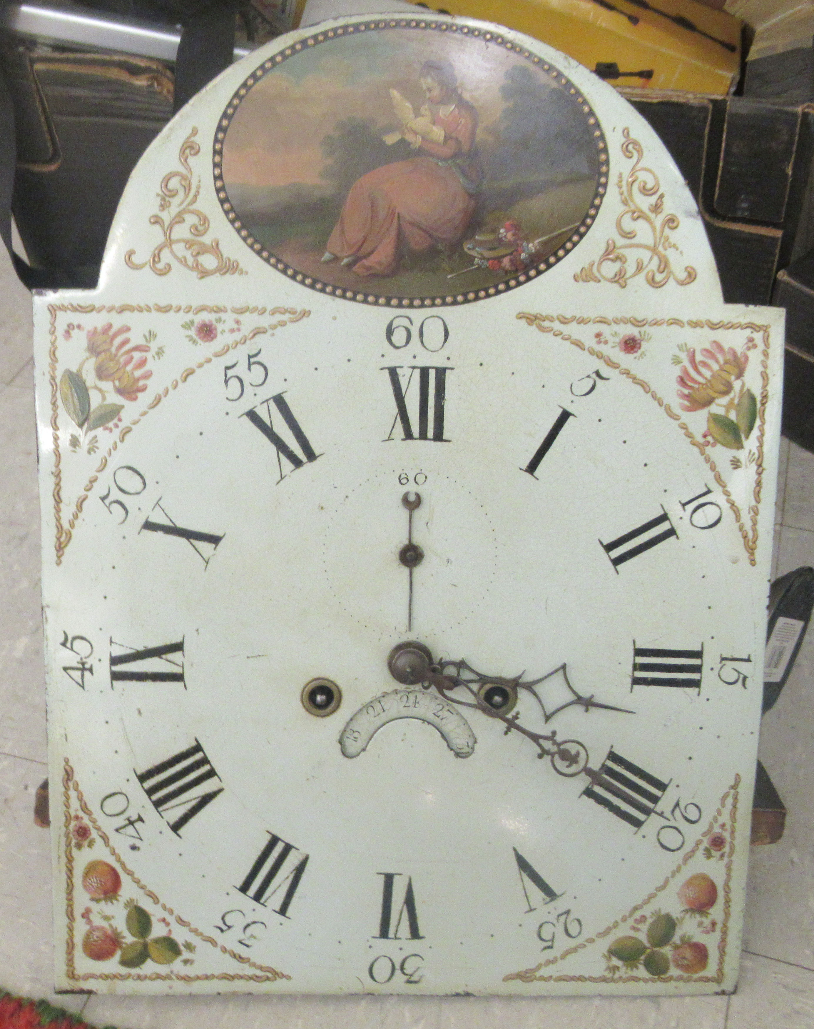 A mixed lot: to include a Victorian 8 day clock movement with a painted Roman dial  13"w - Image 4 of 7