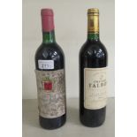 Wine: a bottle of 1995 Chateau Talbot; and a bottle of 1985 Chateau Langoa Barton