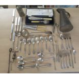 A mixed lot: to include mainly EPNS fiddle pattern flatware