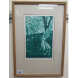 Ann March -  indistinct title   Limited Edition 1/40  monochrome print  bears a pencil signature  7"