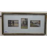 Claude Howbotham - a series of three rural scenes  watercolours  bearing signatures & dated 1900  8"