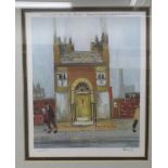 Harold Riley - 'The Yellow Door'  Limited Edition 154/550  coloured print  bears a pencil signature