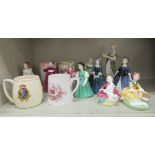 Ceramics: to include a Royal Doulton china figure 'Home Again'  HN2167  4"h