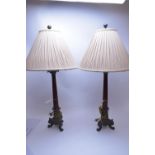 Pair of candlestick style lamps.