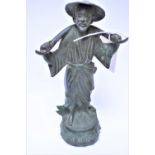 Chinese cast bronze figure.