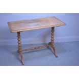 Light oak side table.