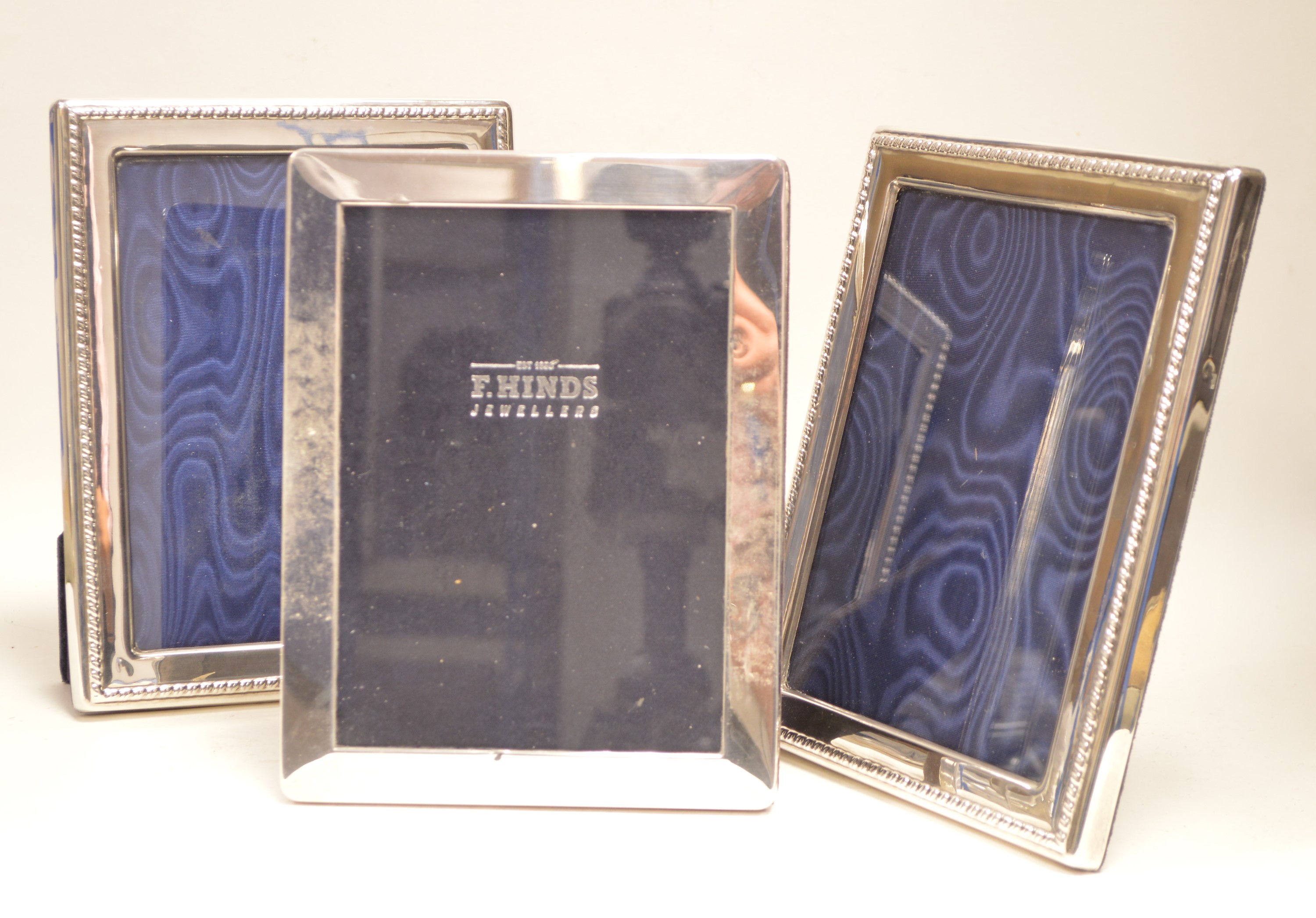 Silver photograph frames