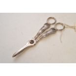 A pair of Georgian silver grape scissors