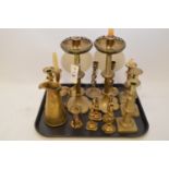 Assorted 19th/20th C brassware.