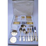 Royal Collection Solingen gold-plated cutlery set.