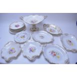 Meissen, Spode and other plates; and Victorian part dessert service.
