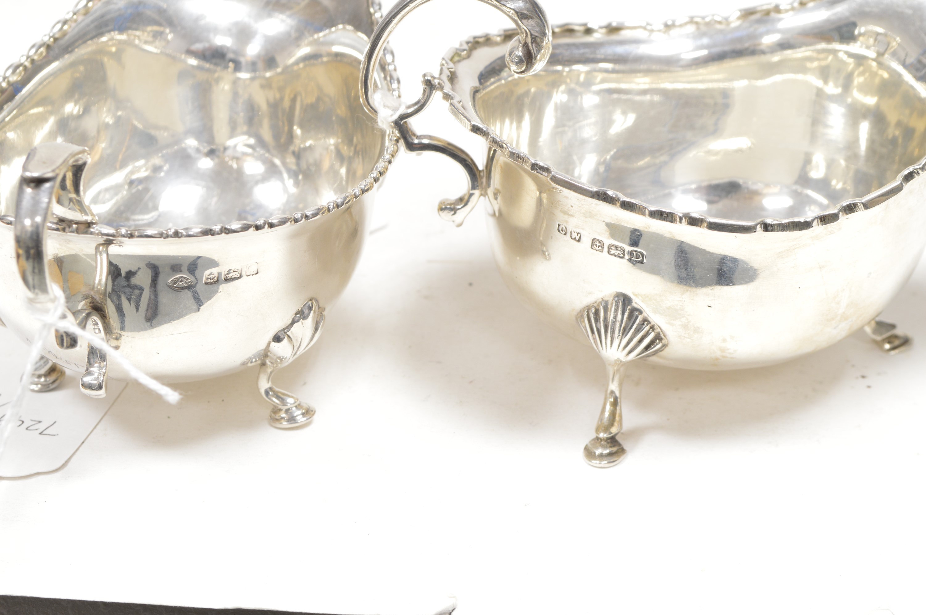 Two silver sauce boats - Image 3 of 4