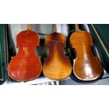 A selection of violins