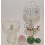 Miscellaneous glass, electroplate and other items.