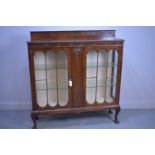 Mahogany display cabinet.