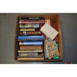 Coffee table and other books of antique interest.