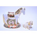 Royal Crown Derby paperweight; and a Herend Spaniel
