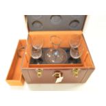 A leather decanter box