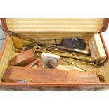 Fireside implements and a case