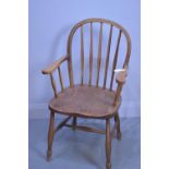 A Windsor-style chair.