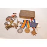 WWI GS medal group and other items