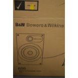 A pair of Bowers & Wilkins loudspeakers.