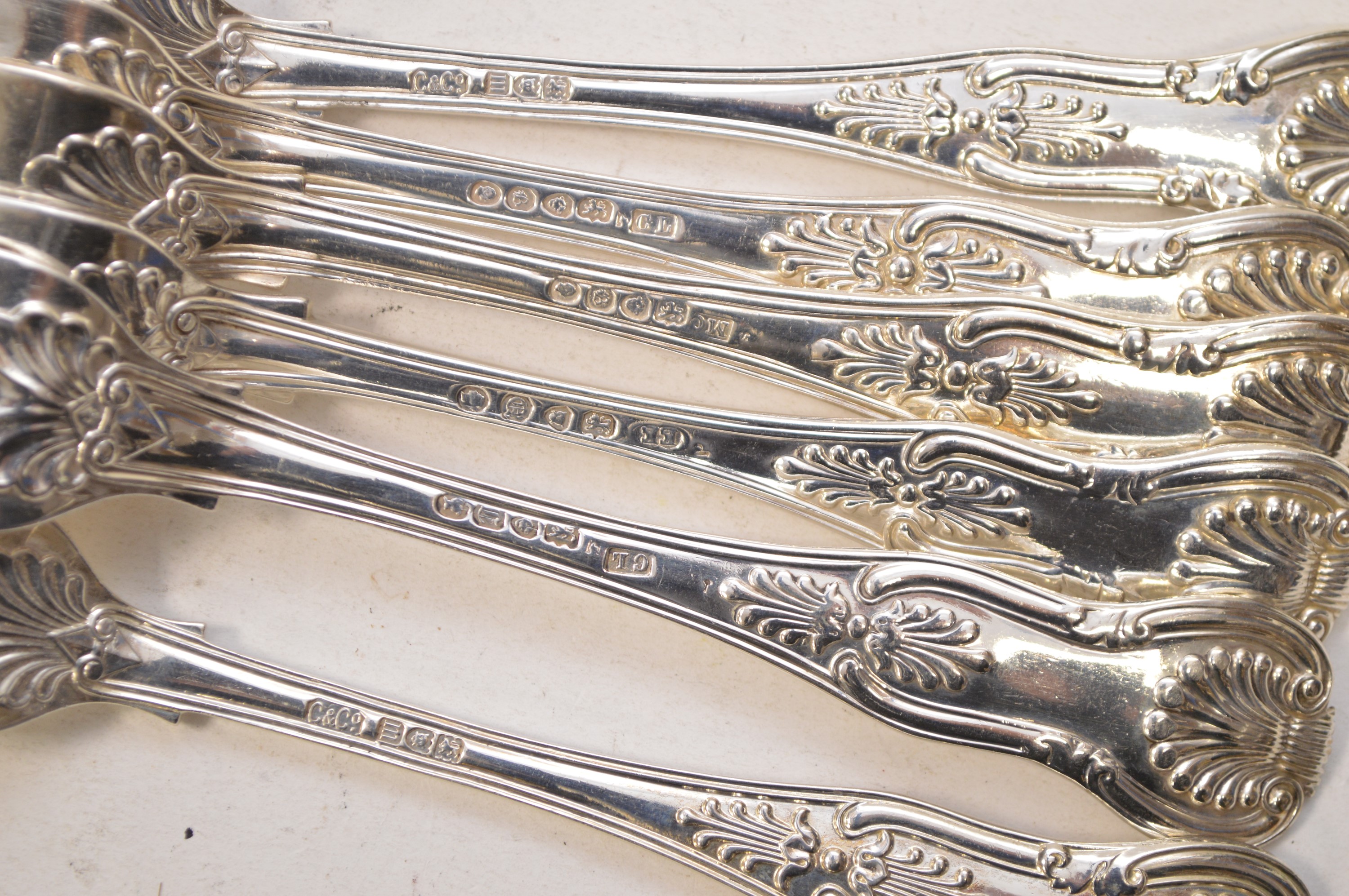 Six silver table forks - Image 2 of 2