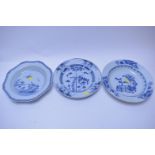 Chinese Export plate and bowls.