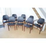 Attributed to Elliots of Newbury: a set of eight 1960's teak dining chairs.