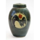David Frith studio pottery vase and cover