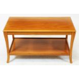 20th Century two-tier teak coffee table