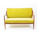 Mid Century teak settee