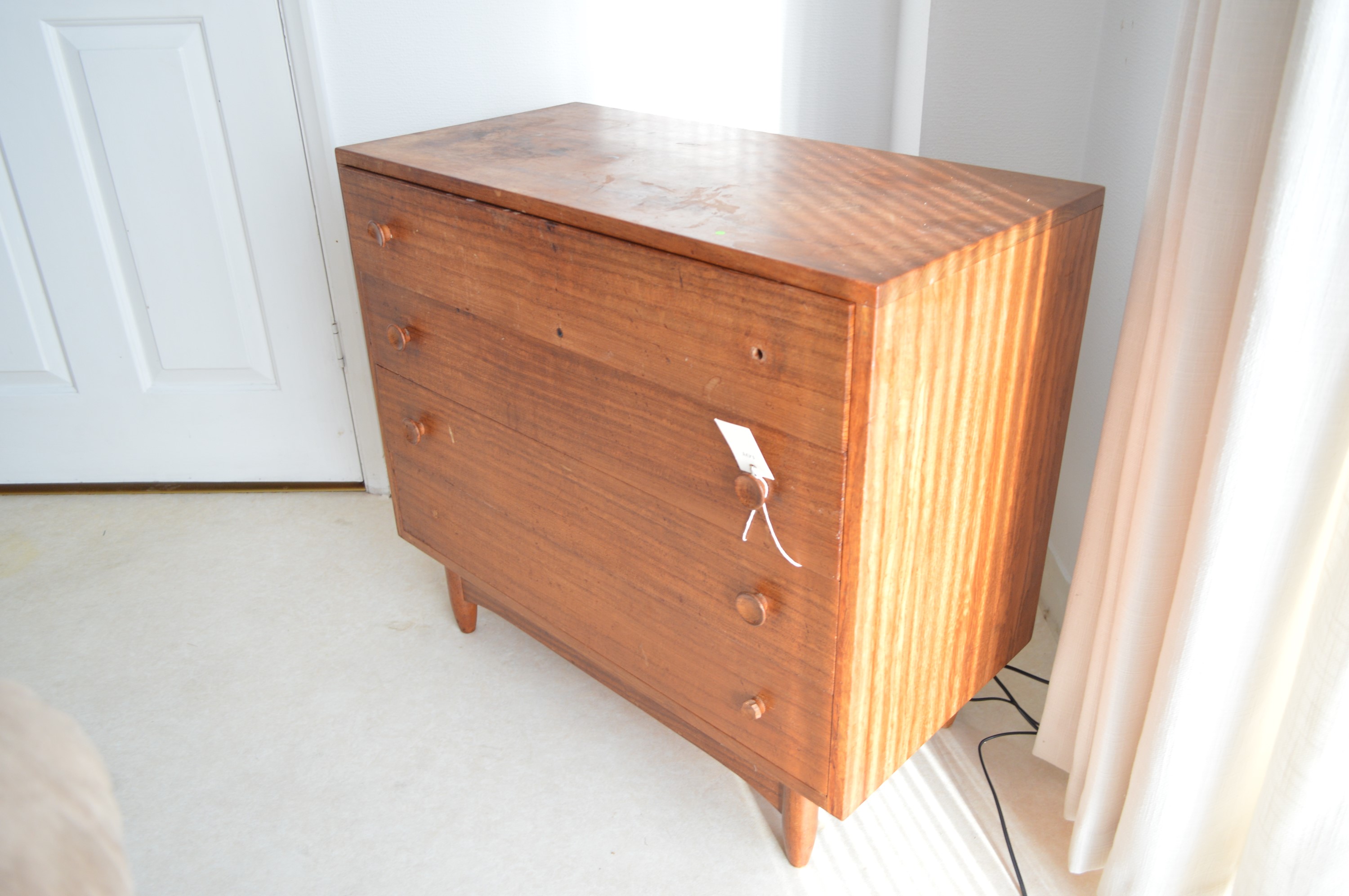 Mid Century chest of drawers; similar cabinet; wardrobe, and hi-fi unit. - Image 4 of 7