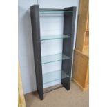 A modern shelving unit.