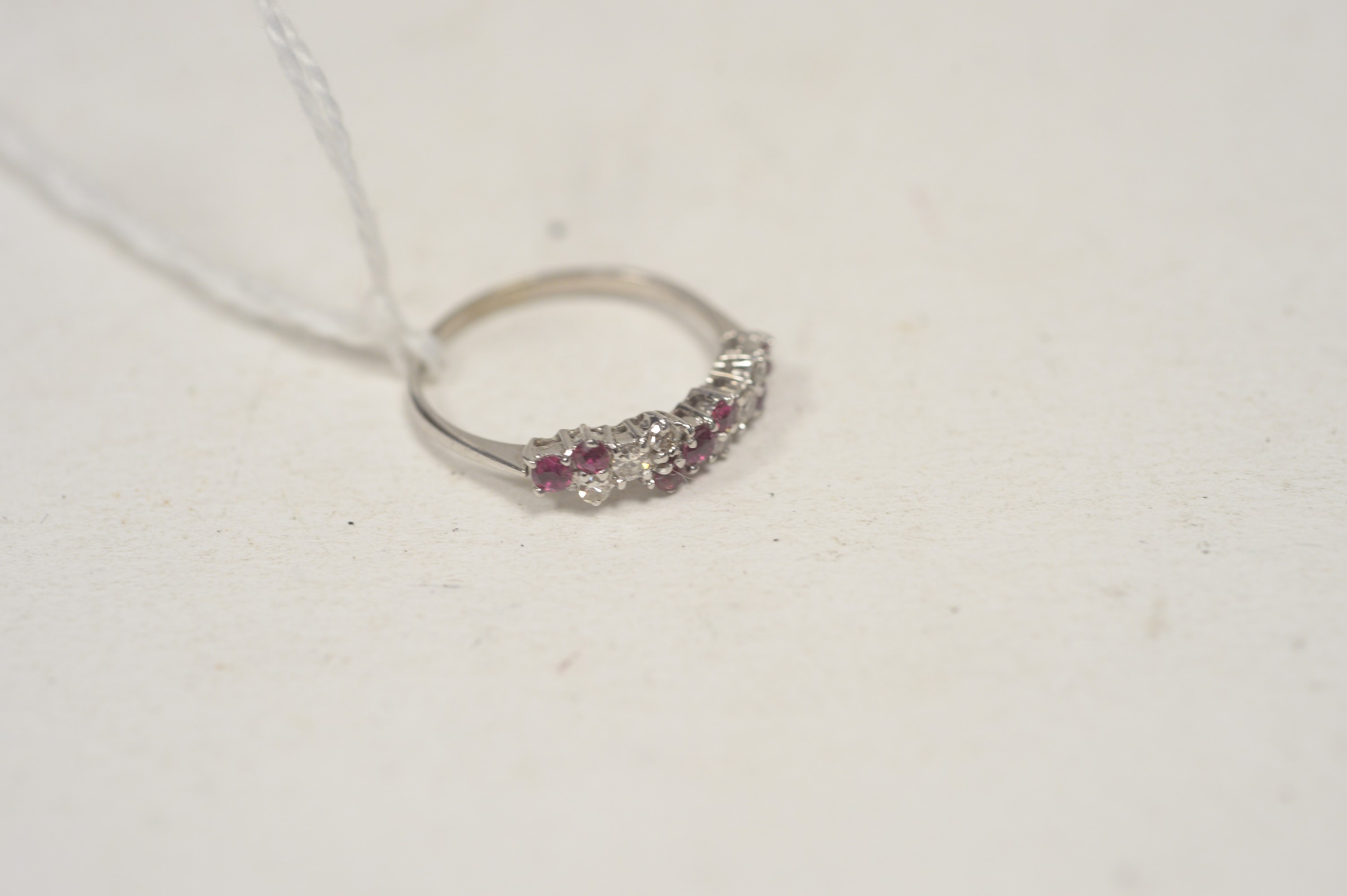 A diamond and ruby ring. - Image 2 of 2