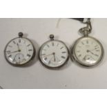 Three pocket watches.