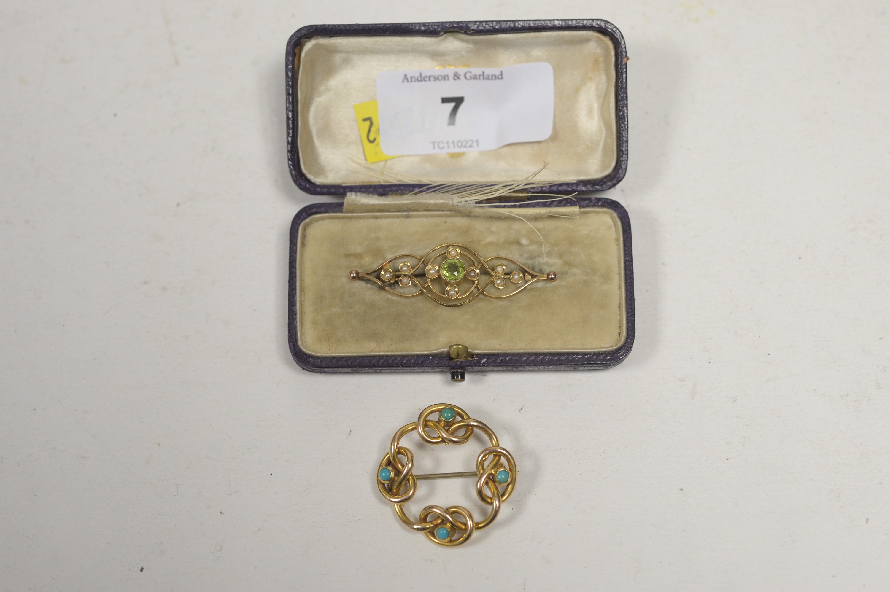 Two Edwardian brooches.